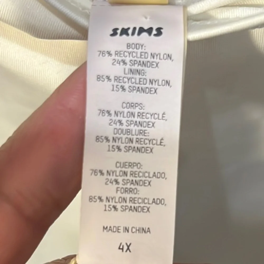 SKIMS Swim Tank Dress Off White/Cream Scoop Neck Cover Up NWT 4X